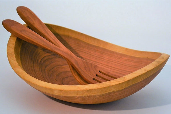 Large Cherry Wooden Salad Bowl 15 (Serves 6-8)