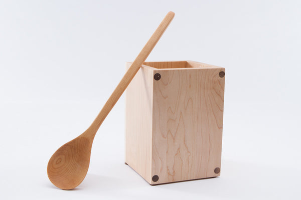 INMAN Extra Large Utensil Holder, Hinoki Cypress Wood Utensil