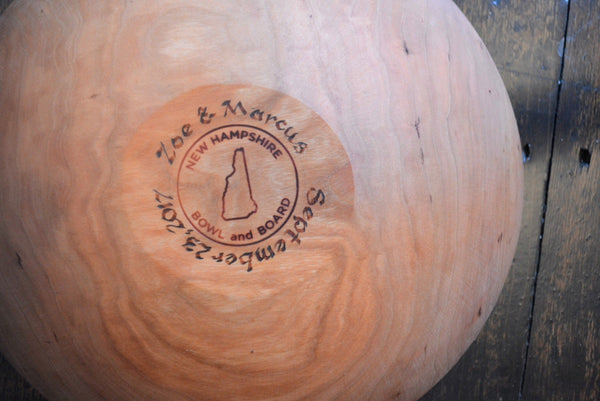 Best Anniversary Wedding Wood Gift, NH Bowl and Board