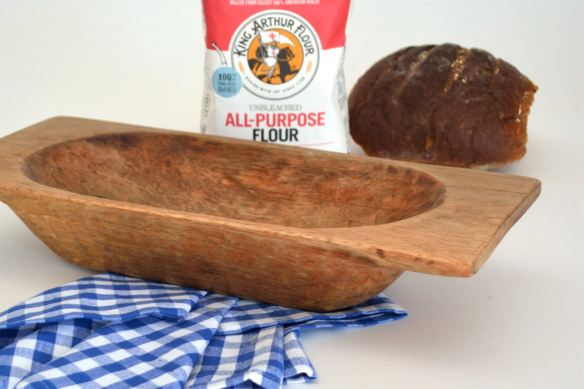 Folk of all Trades - Bread making in a handmade wooden dough bowl