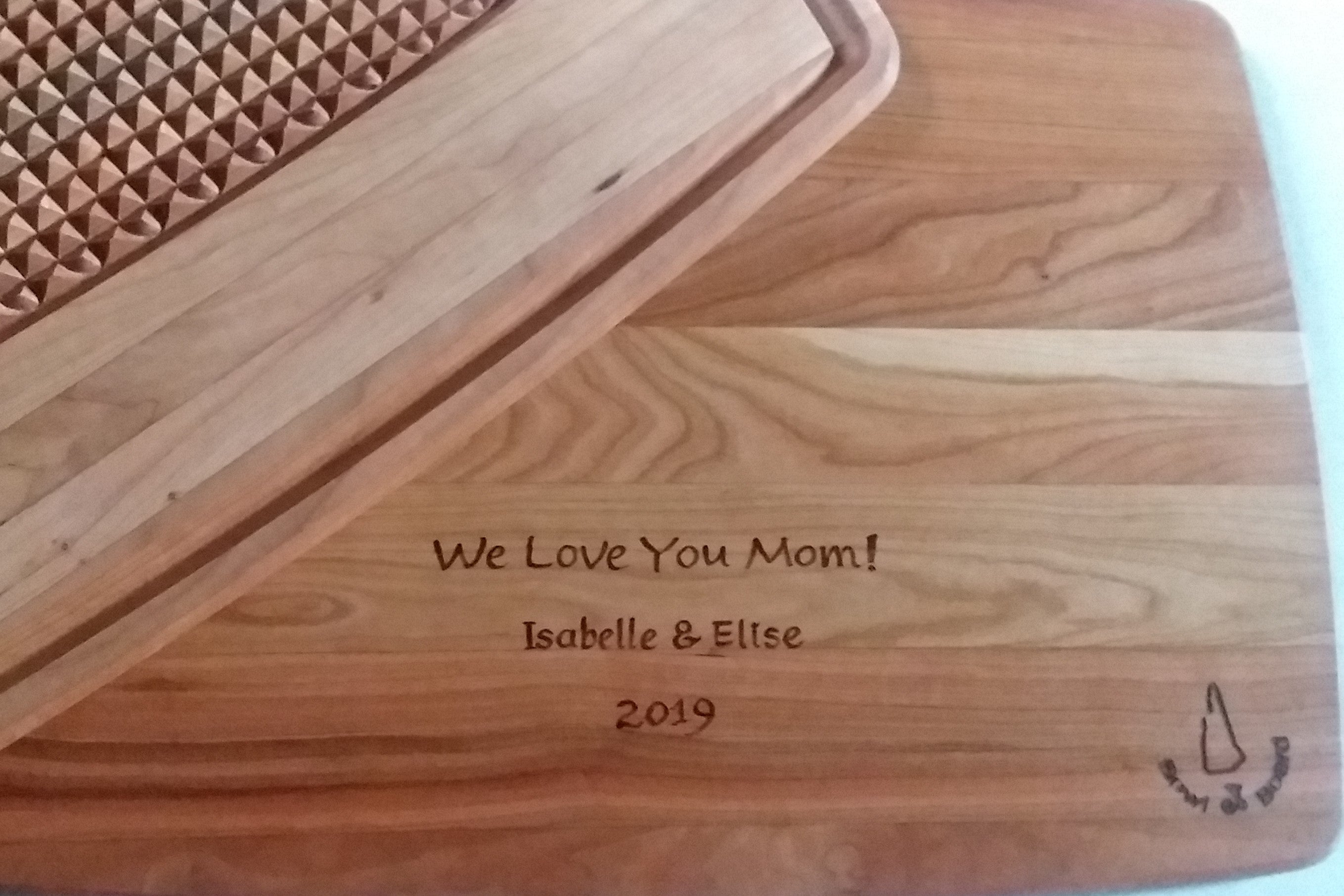 Extra Large Personalized Walnut Chopping Block With Juice Grooves