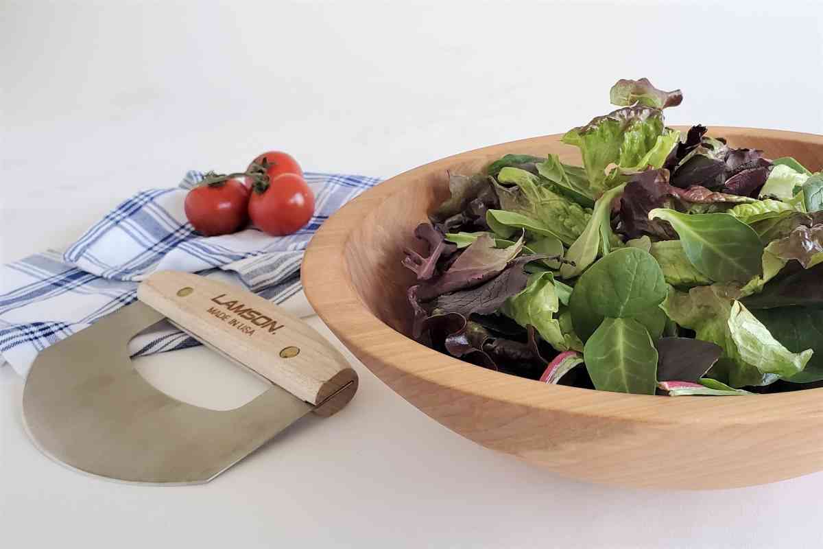 Wood Chopped Salad Bowl Free Salad Chopper, NH Bowl and Board