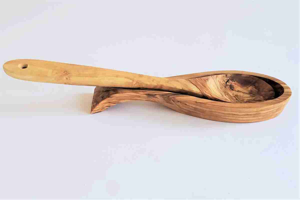 Olive Tree 4 Piece Handmade Wooden Kitchen Set, Wooden Spoon, Fork