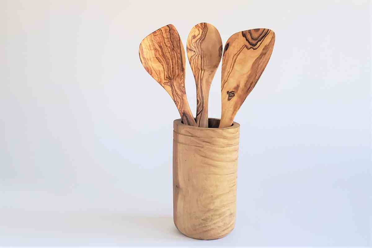Left-Handed Wood Cooking Spatulas, NH Bowl and Board