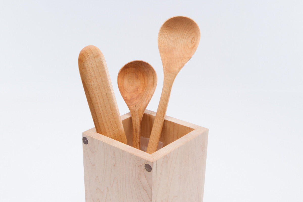 Wooden Spoon Set & Holder