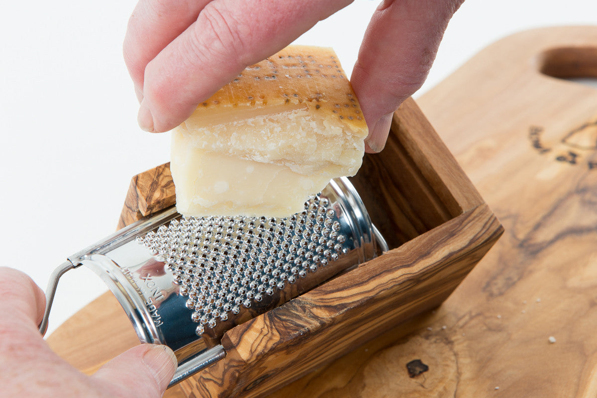 Small Grater For Parmesan Cheese, Grater For Food Stock Photo